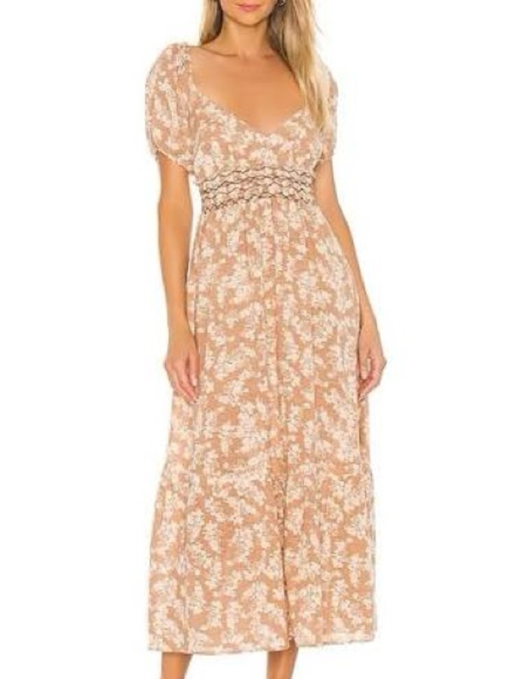 Free People Ellie Smocked Dress Maxi